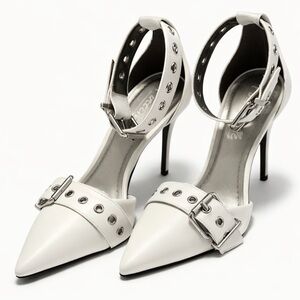 L'INTERVALLE White Studded Heels